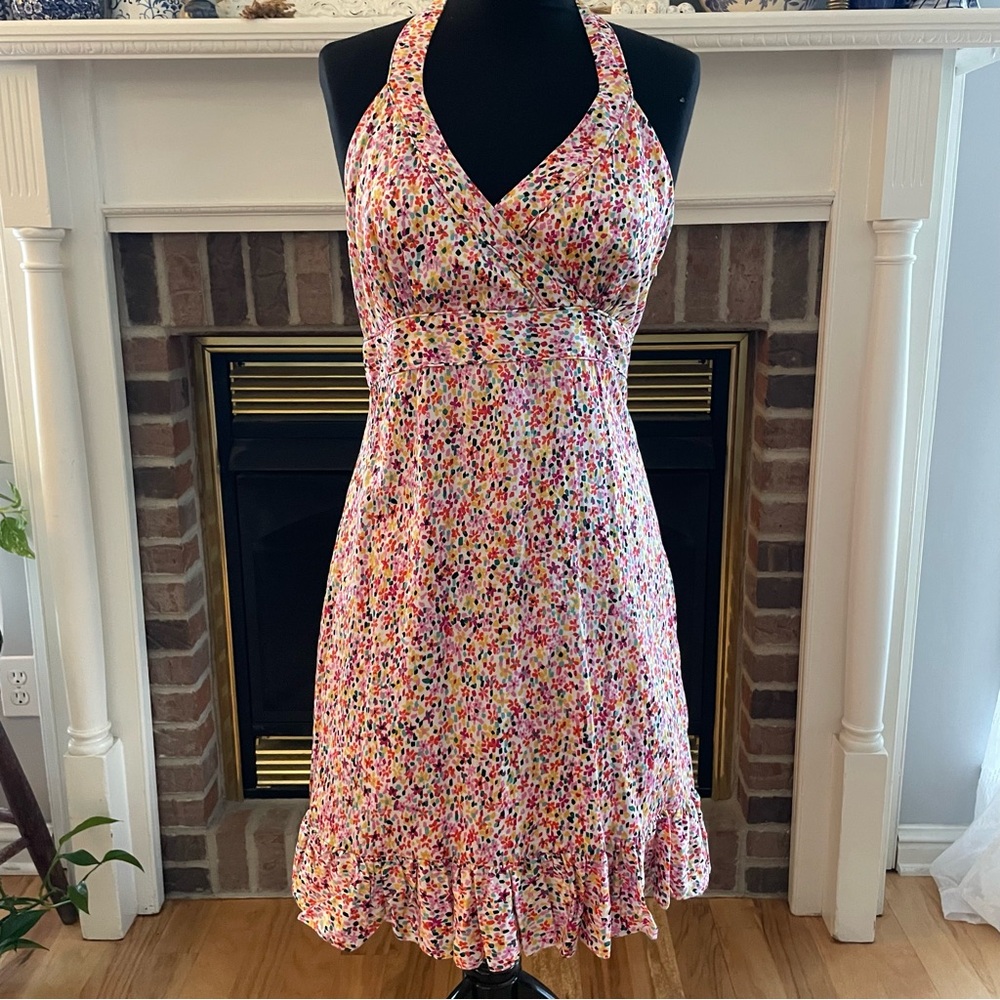 Pink and Red Halter Sundress for Casual Occasions